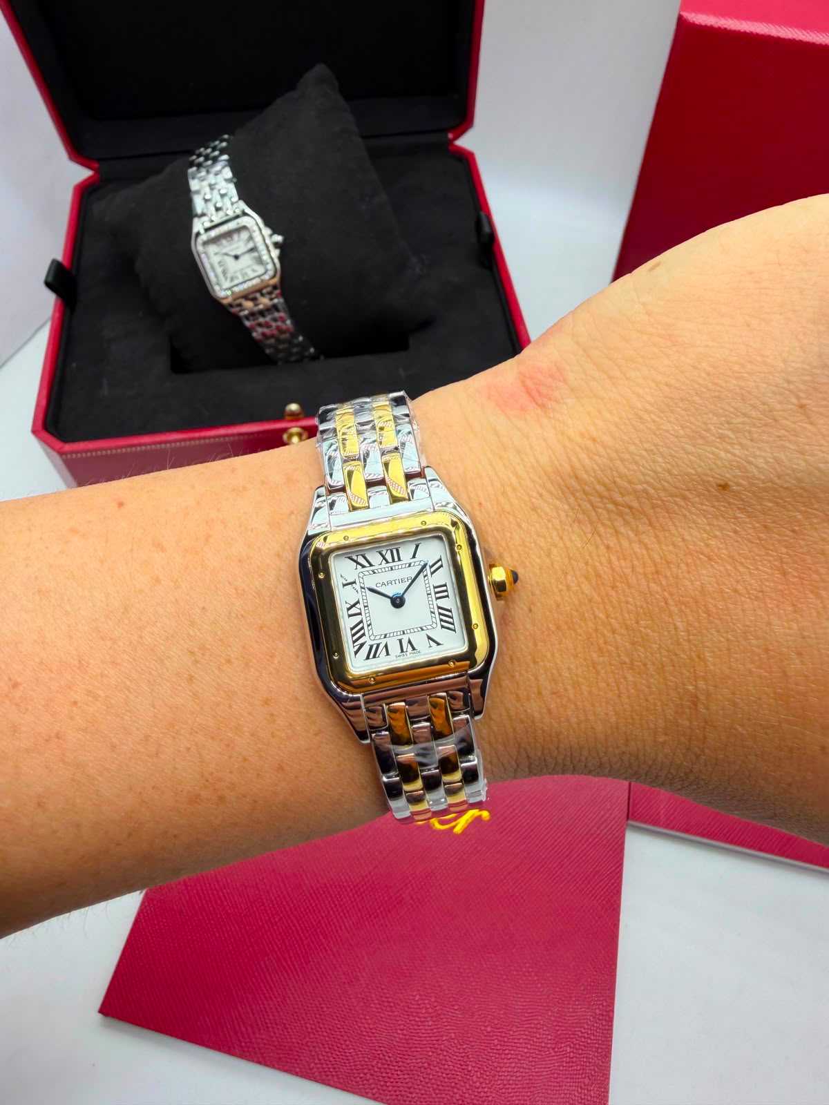 Cartier Panthère — Super Clone — Bicolor Aço / Dourado