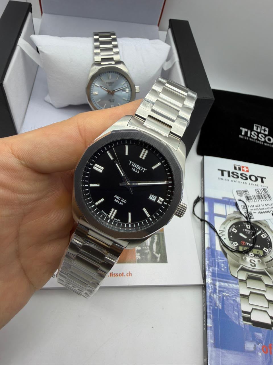 Tissot PRC — Linha Premium AAA+ — Aço / Preto